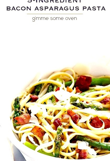 5 Ingredient Bacon Asparagus Pasta