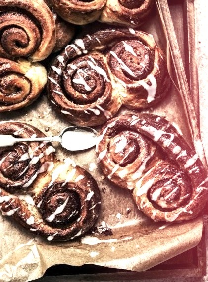 Cinnamon Danish Pastry Scrolls With Lemon Icing Twigg Studios